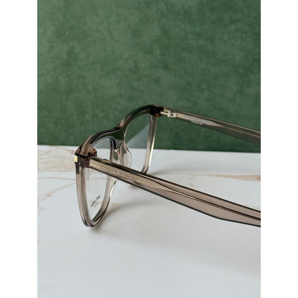 NEW Saint Laurent SL518 Transparent Beige Eyeglasses Frames - Picture 5 of 8